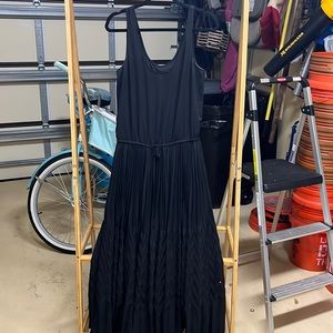 Worn twice, beautifully made pleated Banana Republic maxi dress